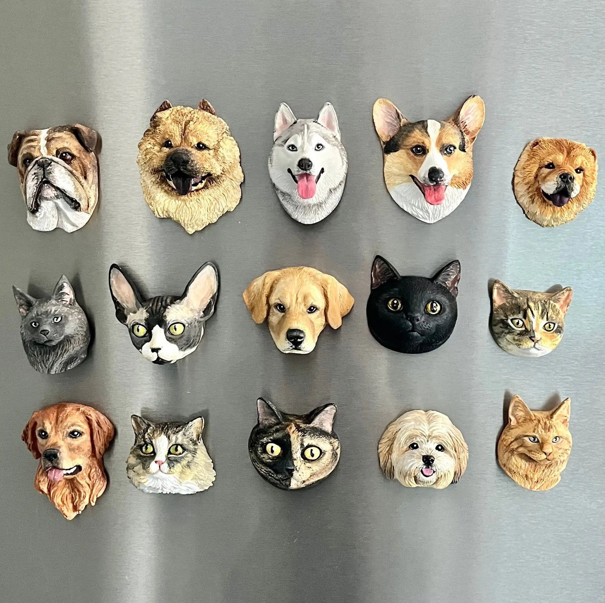 Personalize 3D Pet Portrait Refrigerator Magnet Pet Custom Dog Head Decoration Custom Pet Gift Pet Christmas Pet Lover Gift